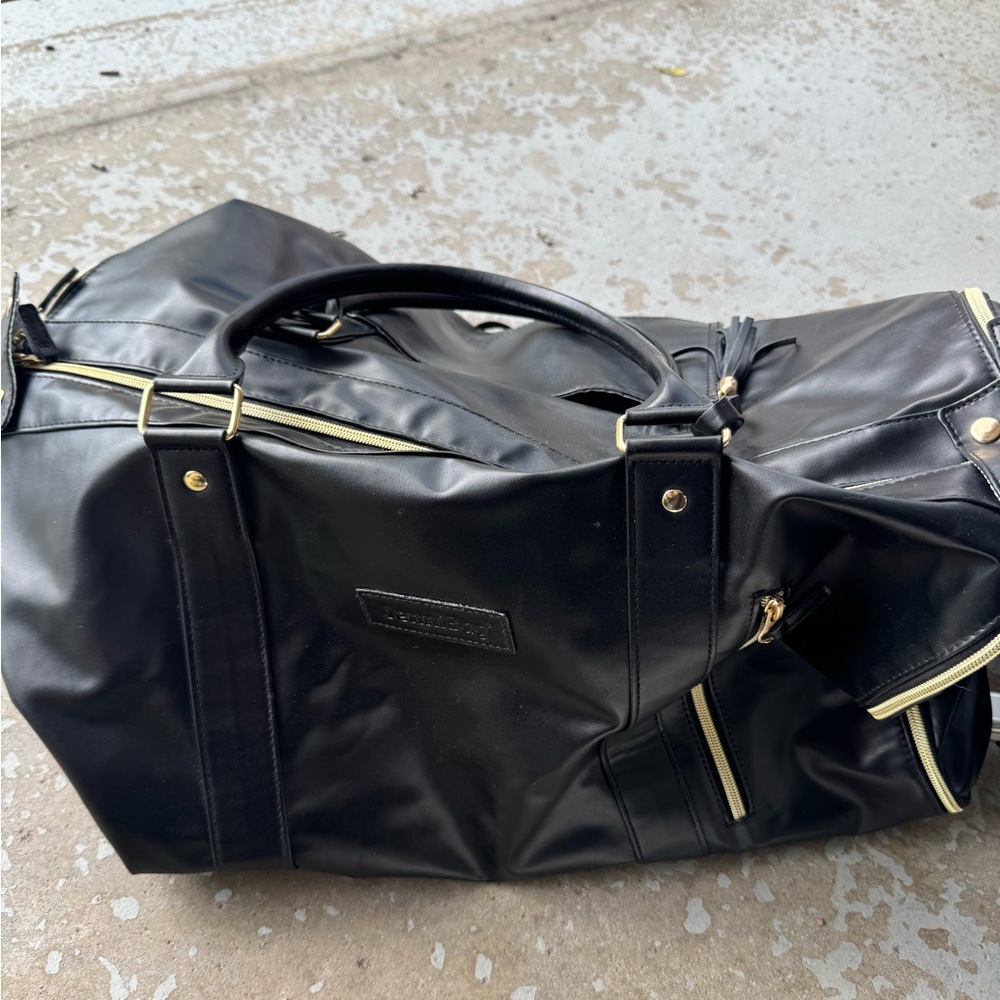 Jenni Black Rolling Travel Bag with Gold Accents - Picture 2 of 3